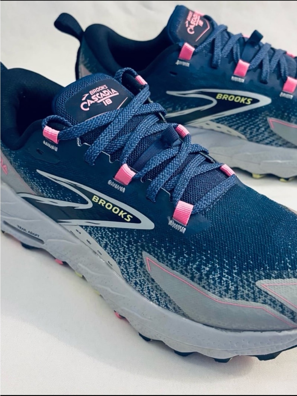 Brooks Women's Teal, Gray & Pink Trail Running Shoes - Picture 6 of 11
